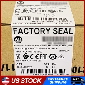 New Factory Sealed AB 1766-L32BWA /C MicroLogix1400 32 Point Controller - Picture 1 of 3