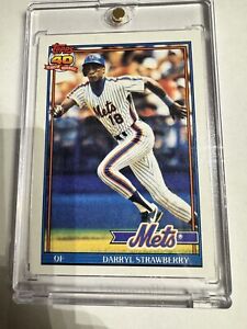 1991 Topps Darryl Strawberry Double Error Card Rare 1/1 Mint Condition