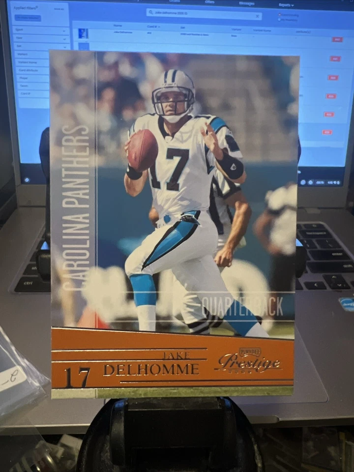 JAKE DELHOMME 2006 PLAYOFF PRESTIGE FOOTBALL CARD # 20 G1217 - Image 1 of 1
