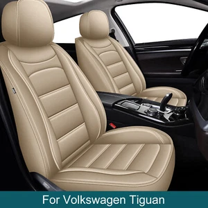 For Volkswagen Tiguan 2009-2024 Seat Cover Front&Rear PU Leather Car Cushion Set - Picture 1 of 7