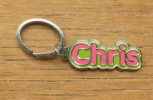 Chris Keychain Name Key Ring Metal Keyring Key Fob Key Holder Car Keys House - Picture 1 of 1
