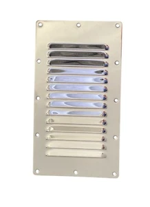 NARROW BOAT HEAVY CHROME 9 x 5 LOUVRE VENT. BARGE, VINTAGE, YACHT, VENTILATION. - Picture 1 of 1