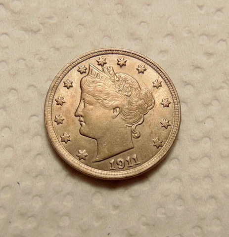 1911 Liberty Head Nickel - Pretty BU Coin - FREE SHIPPING Cover
