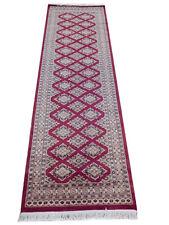 Soft Looking Red hall carpet runners Handmade 2' 8'' x 8' 2'' Bokara Jaldar Rug