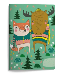Mira Mallius A5 Notebook 15 x 21 cm 48 pages Fox and Moose - Picture 1 of 1