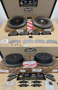 Rotores de freno delanteros y traseros Toyota Highlander 2008-2013 fabricante de equipos originales, pastillas y cuñas TCMC - Imagen 1 de 22