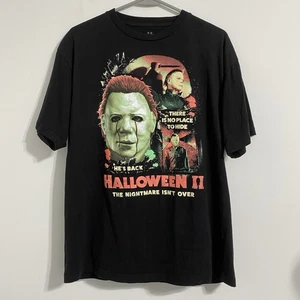 HALLOWEEN II Shirt Women's L Michael Myers Scary Horror Slasher Movie Themed Tee - Picture 1 of 8