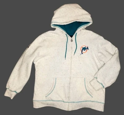 Moletom com capuz NFL Pro Line Sherpa Miami Dolphins masculino GG forrado de lã branca - Imagem 1 de 4