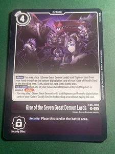 Rise of the Seven Great Demon Lords EX6-069 R Digimon Infernal Ascension NM - Picture 1 of 1