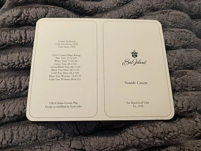 Tarjeta de puntuación Sea Island Golf Club Seaside Course RSM Classic Host PGA Tour Foto 1 de 2
