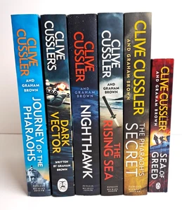 Clive Cussler Book Bundle X 6 Numa Files Series Large Paperback Adventure Action - Picture 1 of 11
