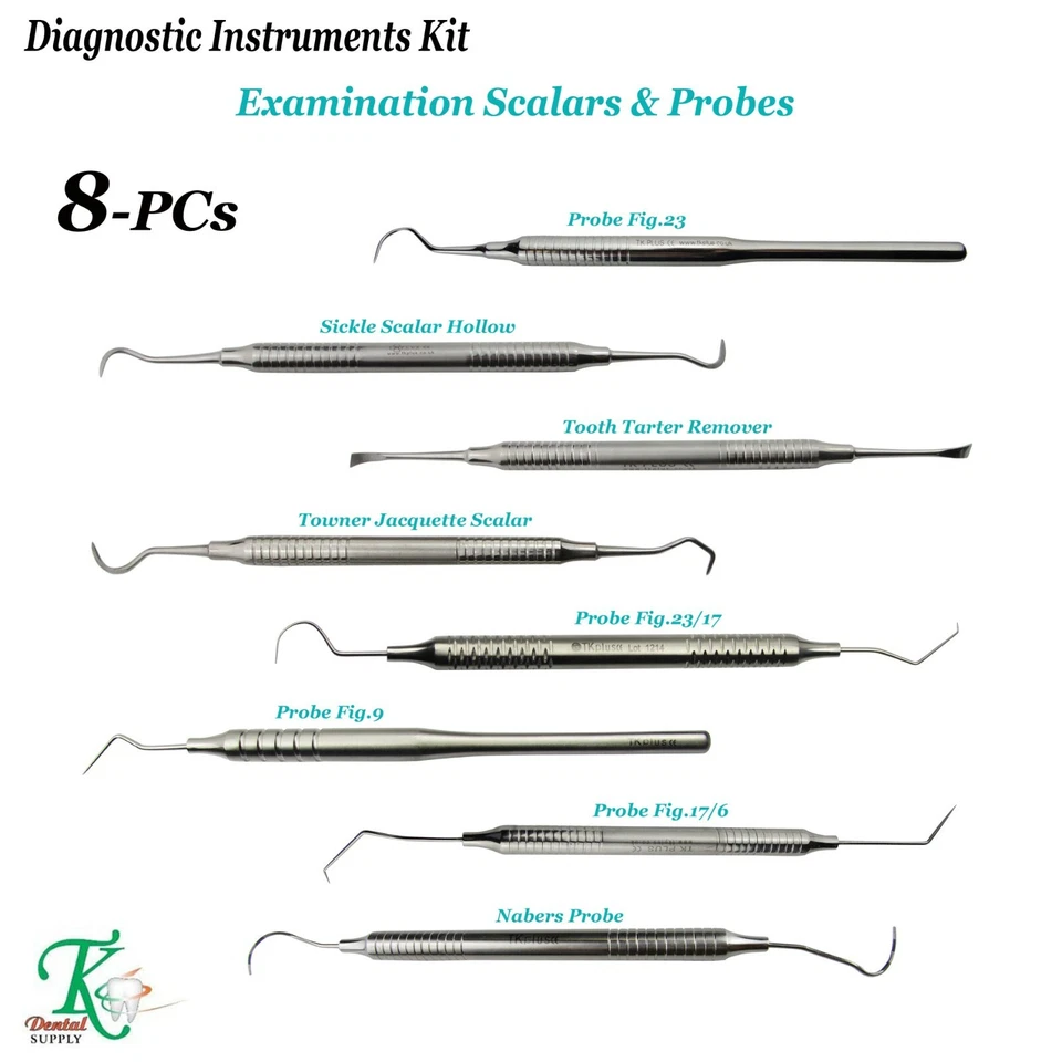TK PLUS Diagnostic Instruments Examination Probe & Scalars Dental Hygienic Hand Tools CE
