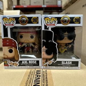 Funko Pop! Guns N' Roses Alx Rose #397 Slash #398 Set Of 2 With Protector - Picture 1 of 6