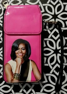 Wallet & Phone Case - Michelle Obama - Pink - Unbranded - Unused 🔥 - Picture 1 of 4
