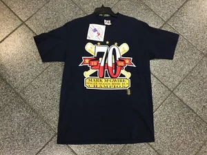 L NWT VINTAGE Deadstock 1998 Mark McGwire 70 Home Run Majestic TShirt T-Shirt - Picture 1 of 4