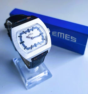 EMES Vintage-Herrenarmbanduhr–ungetragen-von 1970 in Original-Box - Bild 1 von 8
