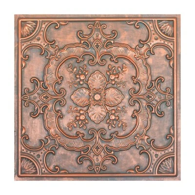 Vintage ceiling tiles Age wall panel Vinyl panels PL19 Rustic copper 10pcs - Image 1 of 4