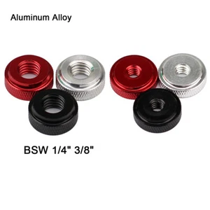 BSW 1/4" 3/8" Aluminum Alloy Knurled Thumb Nuts Hand Grip Knob Camera Tripod Nut - Picture 1 of 5