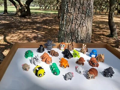 3D Printed Articulated Forest Friends Fidget Toy Set- Fox, Owl, Bear -Sensory - Image 1 of 4