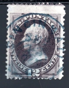 U.S.A. #151 1870 12 Cent Henry Clay Dull Violet F Used SCV$200 - Picture 1 of 2
