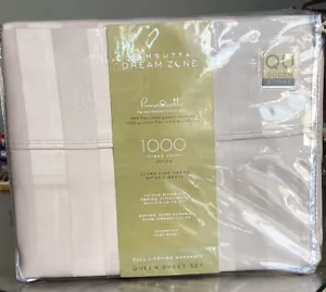 Nuevo Juego de Sábanas WAMSUTTA Dream Zone 1000 TC PimaCott Queen Rayas Taupe AUTÉNTICO - Imagen 1 de 7