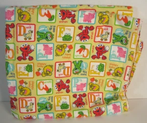 Baby Sesame Street Alphabet Flannel Fabric 2007 Sesame Workshop 70" x 42" New! - Picture 1 of 3