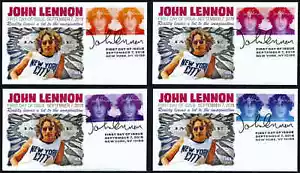 USA, SCOTT # 5312-5315, RARE SET OF 4 GLEN FDC COVERS JOHN LENNON PAIRS 2018 - Picture 1 of 5
