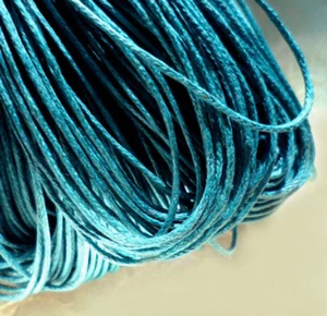 5 mètres de Fil Coton Ciré VERT IRLANDAIS - Epaisseur 1 mm - Foto 1 di 2
