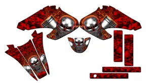 2001-2004 XR 100 FLAMING GEARHEAD Red Senge Graphics Kit Compatible with Honda - Bild 1 von 4