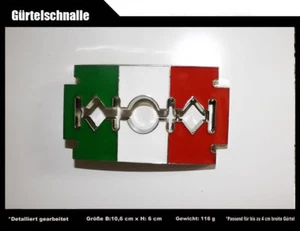 Gürtelschnalle Italia Italy Italian Flagge Rasierklinge Buckle 471 - Bild 1 von 1