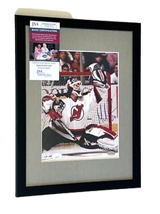 New Jersey Devils Martin Brodeur Signed 8x10 Photo 11x14 Wood Frame JSA COA - Picture 1 of 5