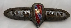 Vintage 1939 Buick Eight Special Trunk Lid Emblem 1320553 Badge Metal Chrome - Picture 1 of 11