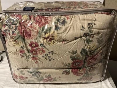 Chaps Ralph Lauren WAINSCOTT Plaid Floral Queen Comforter Pillow Sham Case Skirt - Image 1 of 4