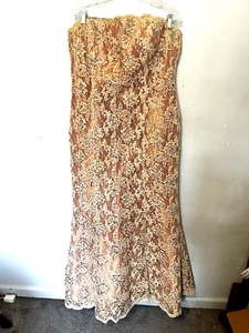 Camille La Vie abito senza spalline ballo formale occasione speciale paillettes perle 16/18 - Foto 1 di 14