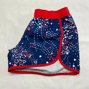 OP Girls Shorts sz XL Red Blue White Stars Elastic Waist Lightweight Stretch - Picture 1 of 13