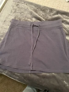 Brandy Melville Blue Waffle Knit Thermal Pull On Skirt, OS - Picture 1 of 3