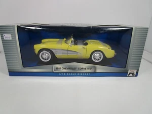 YAT MING 1/18 COLLECTOR'S EDITION YELLOW/SILVER 1957 CHEVY CORVETTE NEW *READ* - Picture 1 of 8