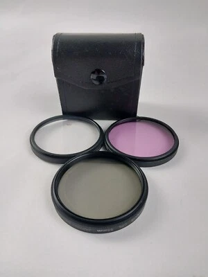 Zeikos UV, FLD, CPL all 55mm Japan With 3 Tier Carry Case Camera Lense Filters - Image 1 of 4