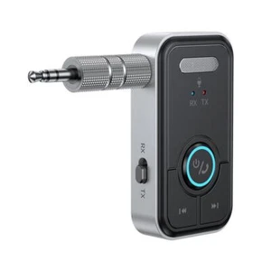 Bluetooth 5.3 Transmitter Receiver Wireless Audio 3.5mm Jack Aux Adapter w/ V2T4 - Picture 1 of 13