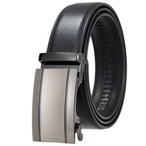 Hot Sale HJones Men's Leather Belt Automatic Buckle Belt Ratchet Strap Casual - Bild 1 von 4