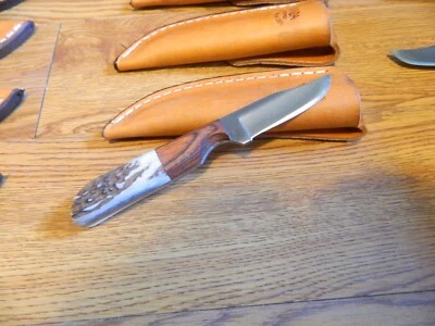 CUCHILLOS ANZA 5 3/4" HOJA FIJA CUCHILLO MANGO ALCE Y NOGAL, HOJA FILESTEEL, # 8F Foto 1 de 4