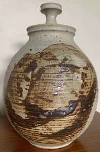 Vintage Stoneware Vase Jug Vessel Urn Mid Century Modern Studio Pottery Deyoe F - Picture 1 of 11