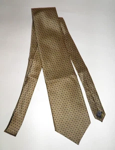 Stonehenge Neck Tie Men's Silk Geometric Print Necktie Gold & Black - Picture 1 of 3