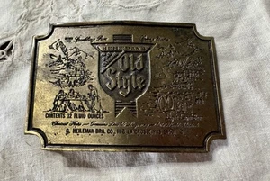 VINTAGE 1970s HEILEMAN'S OLD STYLE BEER BELT BUCKLE Lewis Buckles - Picture 1 of 4