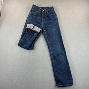 Jeans Levis 701 donna 24x28 blu denim cimosa vita alta etichetta LVC 24x34 - Foto 1 di 19
