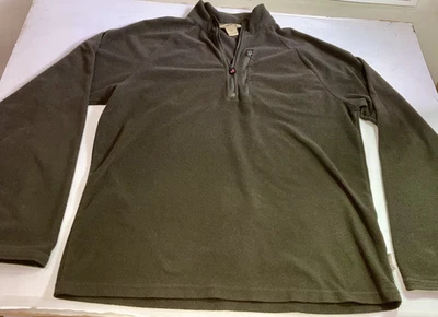 Woolrich 1/4 Zip leichter dünner Fleecepullover grün Gr. M 8097 - Bild 1 von 4