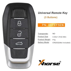 5x Xhorse XKFEF5EN Universal Remote Key for Ferrari 3 Buttons Wired Folding Key - Bild 1 von 7