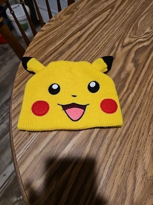 Pokemon Amarillo Pikachu Kitted Gorro Niño Talla Única Foto 1 de 4
