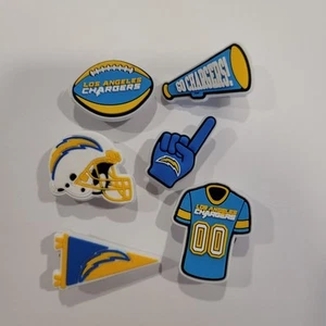 Los Angeles Chargers Football Team Charm For Crocs Shoe Charms - 6 Pieces - Picture 1 of 4