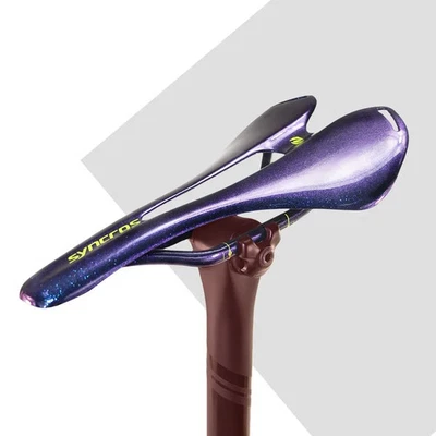 Sillín de bicicleta de carbono liso Syncros Road/MTB ultra ligero 113 g 7x9 mm tija de sillín Foto 1 de 4